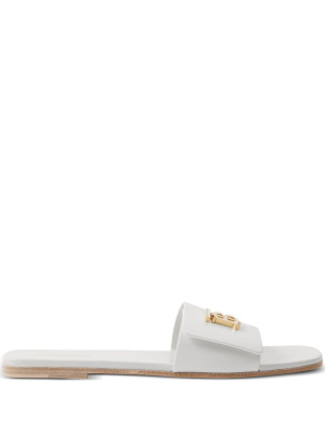 

Monogram-motif leather slides, Burberry Monogram-motif leather slides