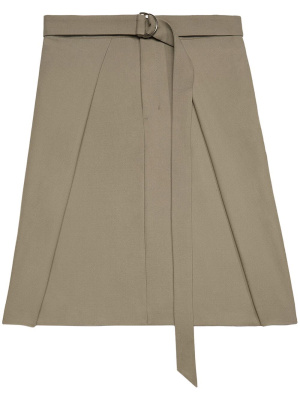 

Belted wool knee-length skirt, AMI Paris Belted wool knee-length skirt