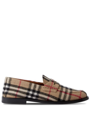 

Check wool loafers, Burberry Check wool loafers
