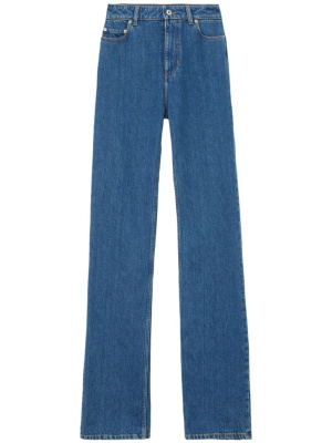 

High-waisted straight-leg cotton jeans, Burberry High-waisted straight-leg cotton jeans