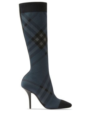 

Knitted check sock boots, Burberry Knitted check sock boots