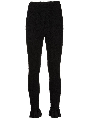 

Ruched ruffle-trim leggings, Alexander Wang Ruched ruffle-trim leggings