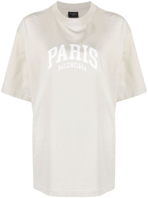 

Logo-print cotton T-shirt, Balenciaga Logo-print cotton T-shirt