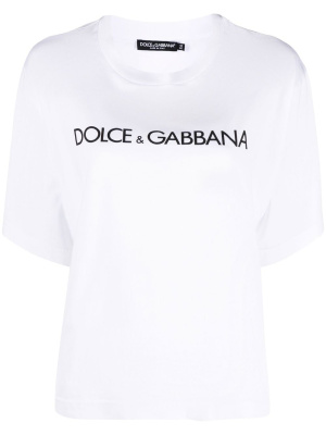 

Logo-print short-sleeve T-shirt, Dolce & Gabbana Logo-print short-sleeve T-shirt