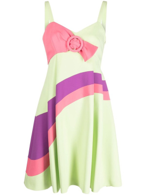 

Bow-detail stripe-print dress, Moschino Bow-detail stripe-print dress