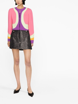 

Abstract pattern collarless blazer, Moschino Abstract pattern collarless blazer