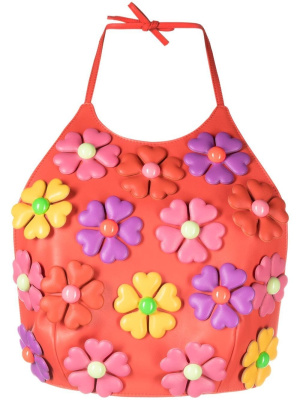 

Floral-appliqué cropped top, Moschino Floral-appliqué cropped top