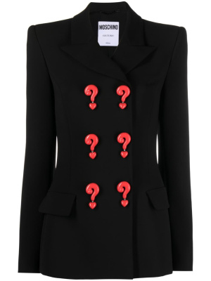 

Question Marks crêpe blazer, Moschino Question Marks crêpe blazer