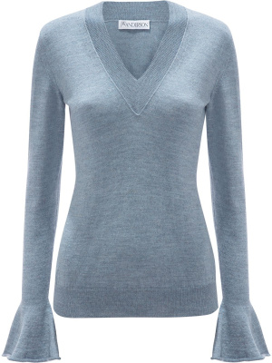 

Flared-cuff logo pullover, JW Anderson Flared-cuff logo pullover