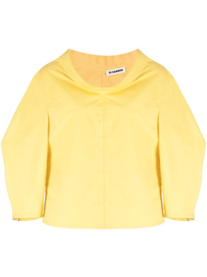 

Cowl-effect cotton blouse, Jil Sander Cowl-effect cotton blouse