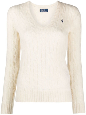 

Cable-knit V-neck jumper, Polo Ralph Lauren Cable-knit V-neck jumper