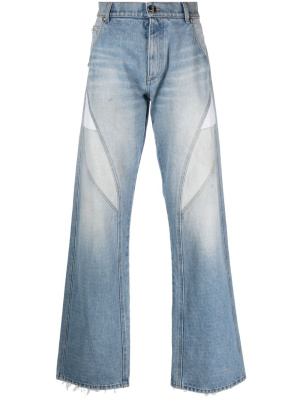 

Exposed-pocket cotton jeans, Balmain Exposed-pocket cotton jeans