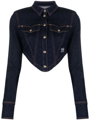 

Cropped denim top, Versace Jeans Couture Cropped denim top