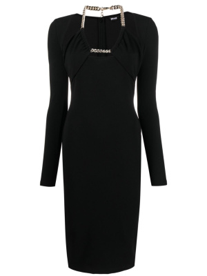 

Chain-link cut-out midi dress, Just Cavalli Chain-link cut-out midi dress