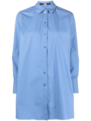 

Logo-embroidered cotton shirt, Karl Lagerfeld Logo-embroidered cotton shirt