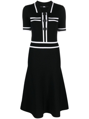 

Contrasting-trim knit dress, Karl Lagerfeld Contrasting-trim knit dress