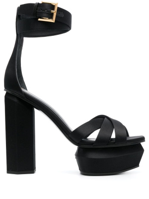 

Ava 130mm satin platform sandals, Balmain Ava 130mm satin platform sandals
