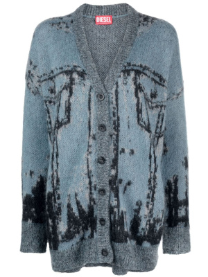 

Rodi patterned intarsia-knit cardigan, Diesel M-Rodi patterned intarsia-knit cardigan