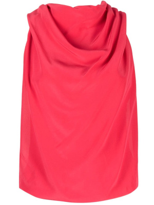 

Draped sleeveless silk top, Lanvin Draped sleeveless silk top