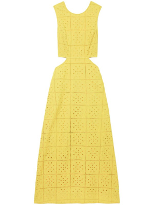 

Broderie-anglaise cotton midi dress, GANNI Broderie-anglaise cotton midi dress