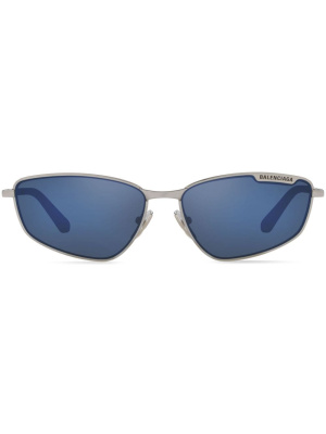 

Logo-engraved rectangular-frame sunglasses, Balenciaga Eyewear Logo-engraved rectangular-frame sunglasses