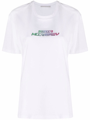 

Raised-logo cotton T-shirt, Stella McCartney Raised-logo cotton T-shirt
