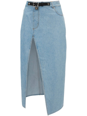 

Asymmetric denim midi skirt, JW Anderson Asymmetric denim midi skirt