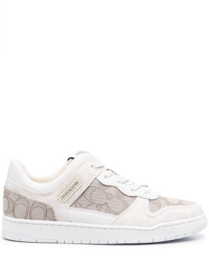 

Monogram-print lace-up sneakers, Coach Monogram-print lace-up sneakers