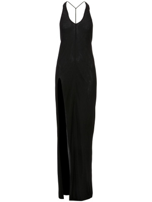 

Halterneck slit draped dress, JW Anderson Halterneck slit draped dress