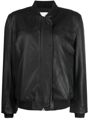 

Leather zipped bomber jacket, REMAIN Leather zipped bomber jacket