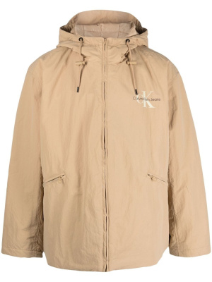 

Logo-print hooded jacket, Calvin Klein Jeans Logo-print hooded jacket
