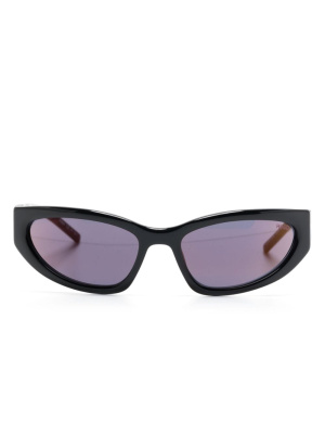 

Logo-plaque oval-frame sunglasses, BOSS Logo-plaque oval-frame sunglasses