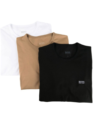

Three-pack logo-embroidered T-shirts, BOSS Three-pack logo-embroidered T-shirts