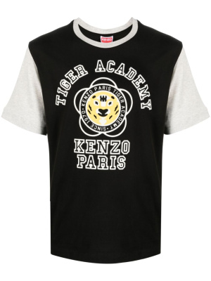

Logo-print colour-block T-shirt, Kenzo Logo-print colour-block T-shirt