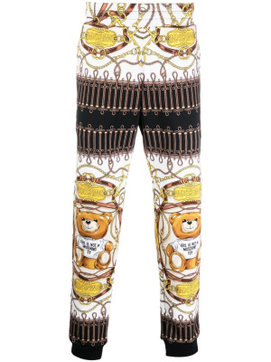 

Teddy Bear-print cotton track pants, Moschino Teddy Bear-print cotton track pants