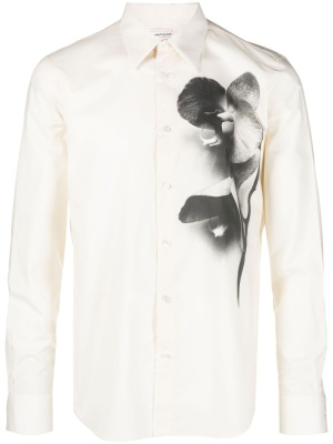 

Orchid-print cotton shirt, Alexander McQueen Orchid-print cotton shirt