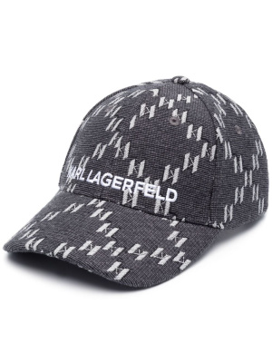 

K/Monogram jacquard cap, Karl Lagerfeld K/Monogram jacquard cap