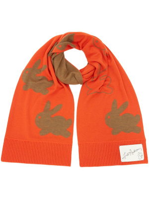 

Patterned-intarsia wool scarf, JW Anderson Patterned-intarsia wool scarf