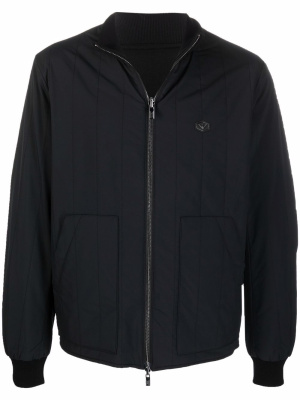 

Quilted panel bomber jacket, Emporio Armani Quilted panel bomber jacket