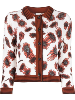 

Floral-print wool cardigan, Paul Smith Floral-print wool cardigan