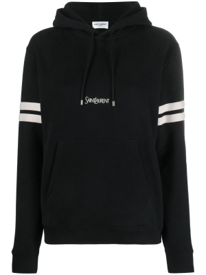 

Striped cotton hoodie, Saint Laurent Striped cotton hoodie