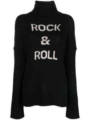 

Funnel-neck intarsia-knit jumper, Zadig&Voltaire Funnel-neck intarsia-knit jumper