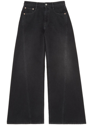 

Logo-patch wide-leg jeans, MM6 Maison Margiela Logo-patch wide-leg jeans