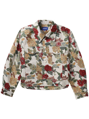 

Embroidered-floral shirt jacket, Ader Error Embroidered-floral shirt jacket