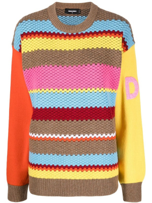 

Chunky-knit striped jumper, Dsquared2 Chunky-knit striped jumper