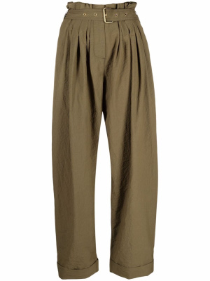 

High-waist paperbag tailored trousers, Balmain High-waist paperbag tailored trousers