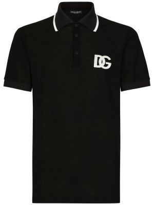 

Embroidered-logo cotton polo shirt, Dolce & Gabbana Embroidered-logo cotton polo shirt