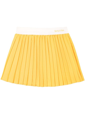

Logo-print pleated tennis skirt, Sporty & Rich Logo-print pleated tennis skirt