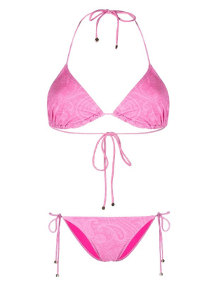 

Logo-plaque paisley-print bikini, ETRO Logo-plaque paisley-print bikini