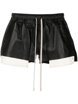 

Asymmetric leather shorts, Rick Owens Asymmetric leather shorts